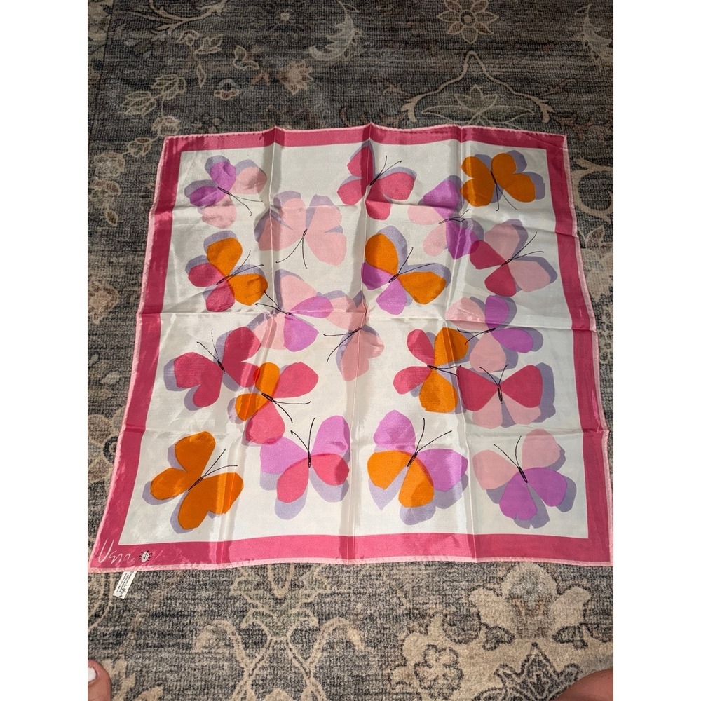 Vintage Vera Scarf Butterflies Pink